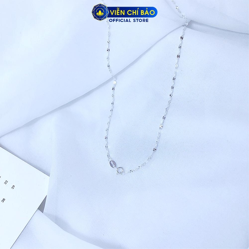 Dây chuyền bạc nữ phay xoắn (không mặt) chất liệu bạc S925 thời trang phụ kiện trang sức nữ Viễn Chí Bảo D400349x