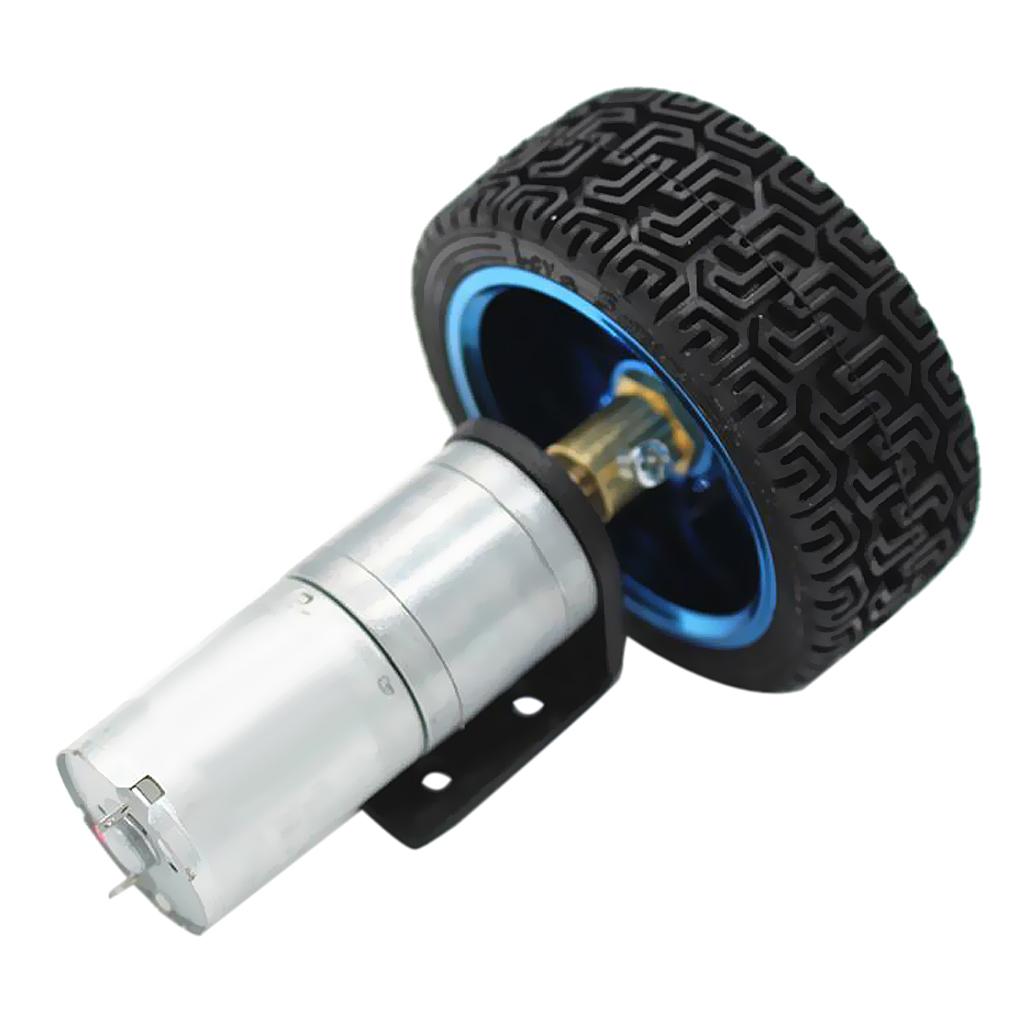 DC 6V Encoder Gear Motor 4mm Shaft with Mounting Bracket 65mm Wheel Kit