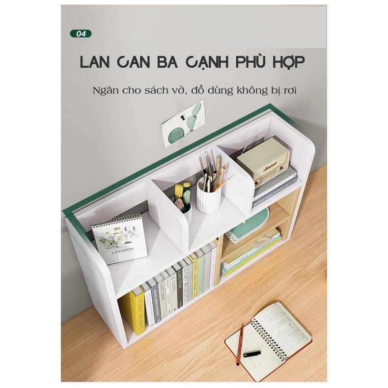 Kệ Sách Để Bàn Bàn Làm Việc Chất Liệu Gỗ Mdf Nhập Khẩu Phủ Melamin Chống Xước Chống Nước Giúp Căn Phòng Gọn Gàng