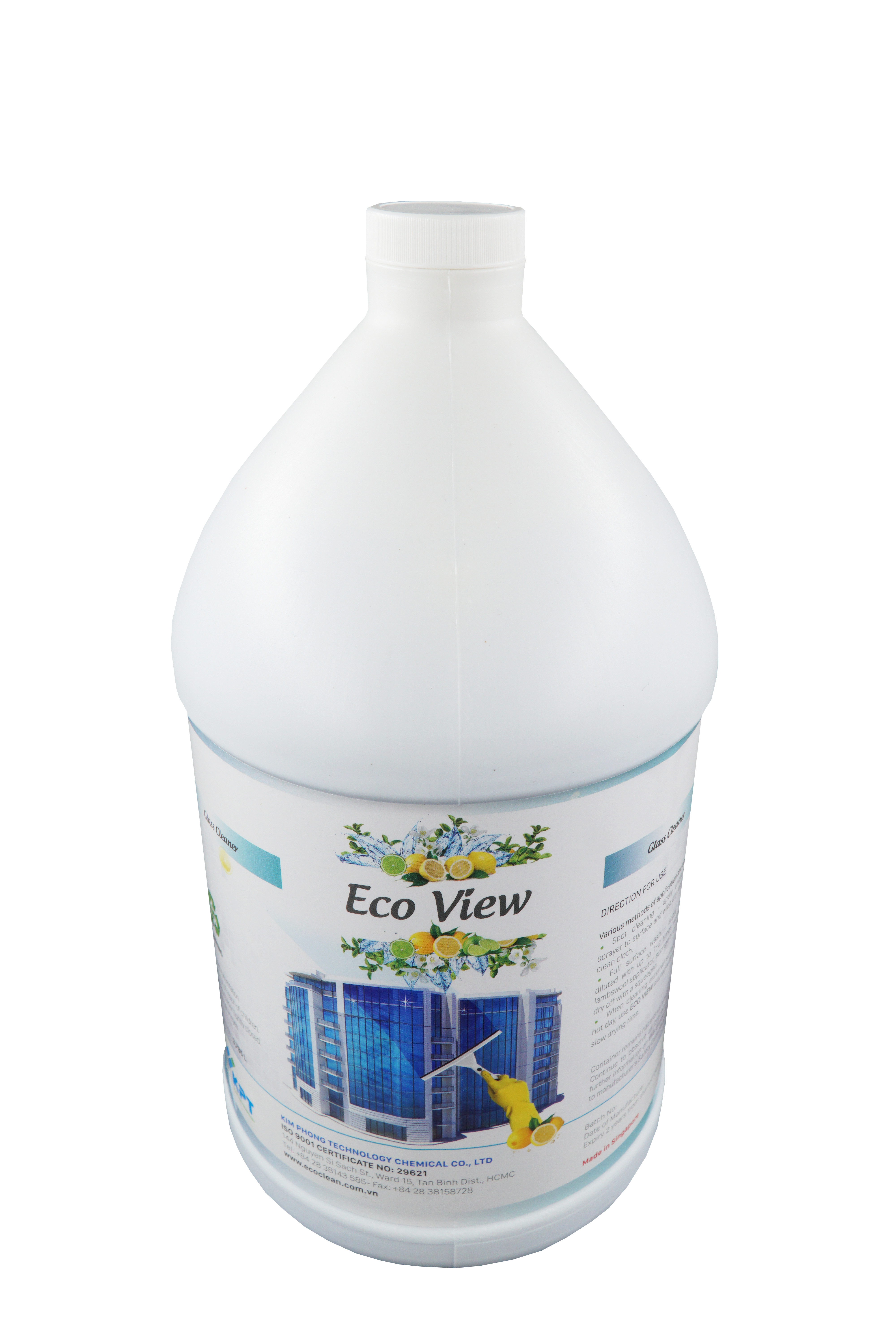 Nước Lau Cửa Kính, Gương Soi - Khả Năng Chống Bám Bẩn - Eco View - Chai 1 Gallon (Gần 4 Lít)