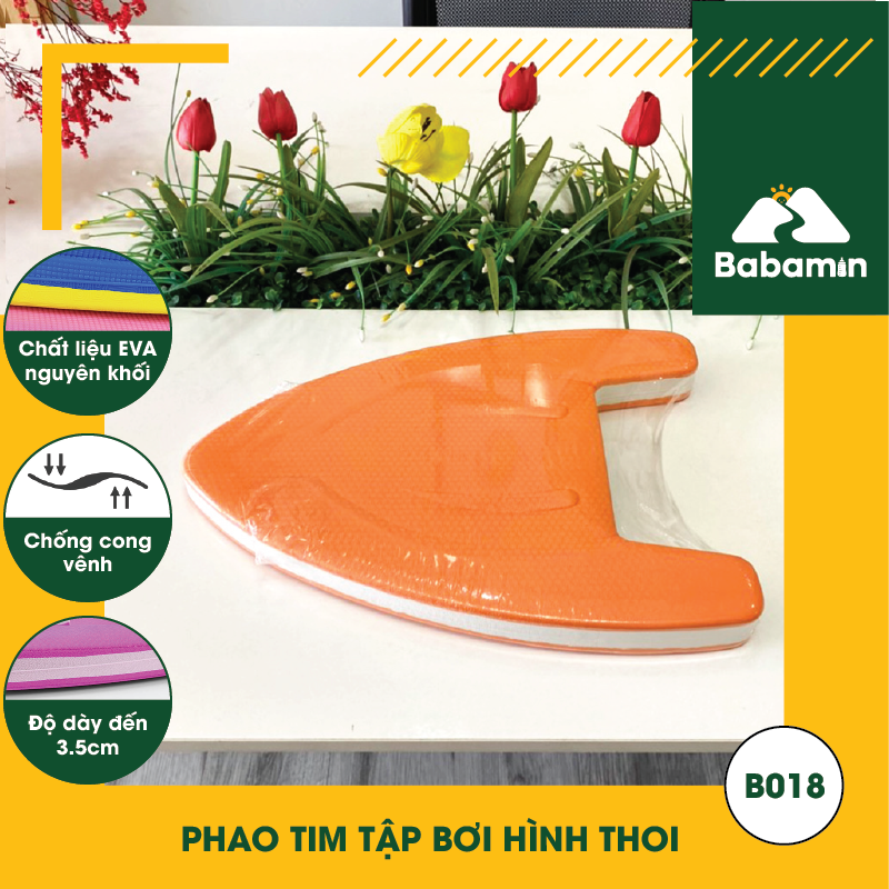 Phao Tim Tập Bơi Hình Thoi Cho Trẻ Em, Người Lớn – Mút EVA Chống Cong Vênh – B018