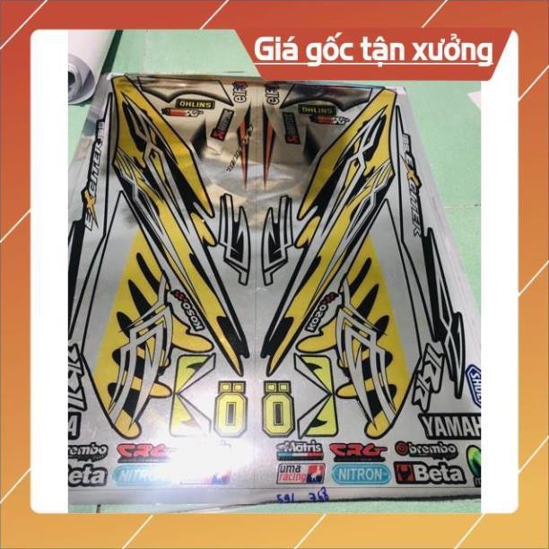 Tem rời ex 2010 lửa vàng đen chất liệu Crom