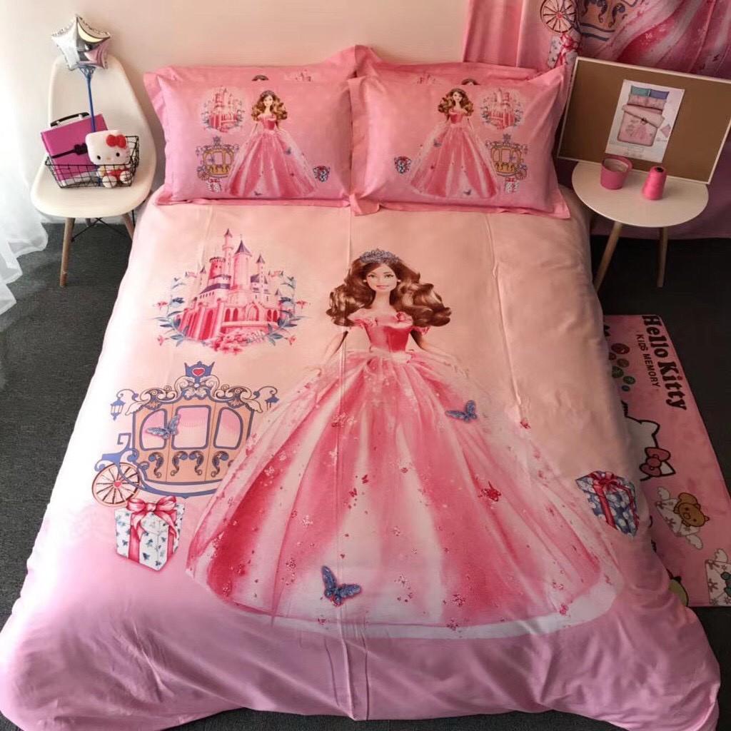 Bộ ga gối cotton hoạt hình Disney MẪU CÔNG CHÚA