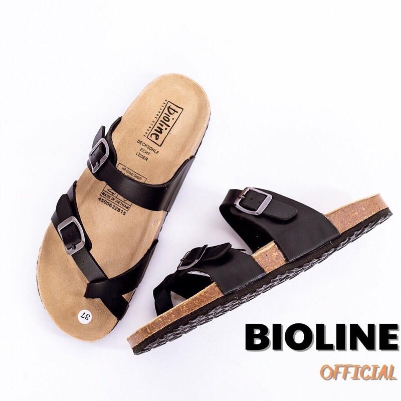 Dép xỏ ngón Bioline quai chéo da pu đế trấu cho nam/nữ PU06 - Bioline Official