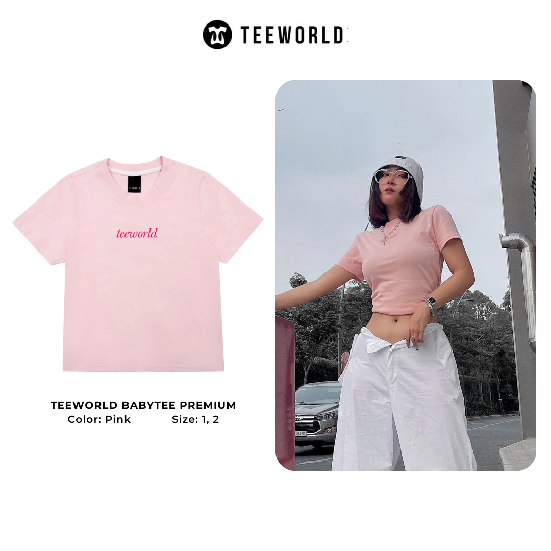 Áo thun Baby Tee Premium Basic Pink Local Brand Teeworld