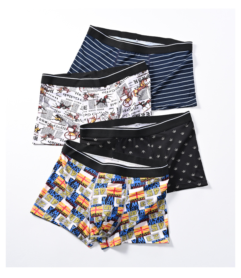Quần lót đùi Boxer Sịp Đùi nam in họa tiết trẻ trung cá tính , chất liệu cotton mềm mại