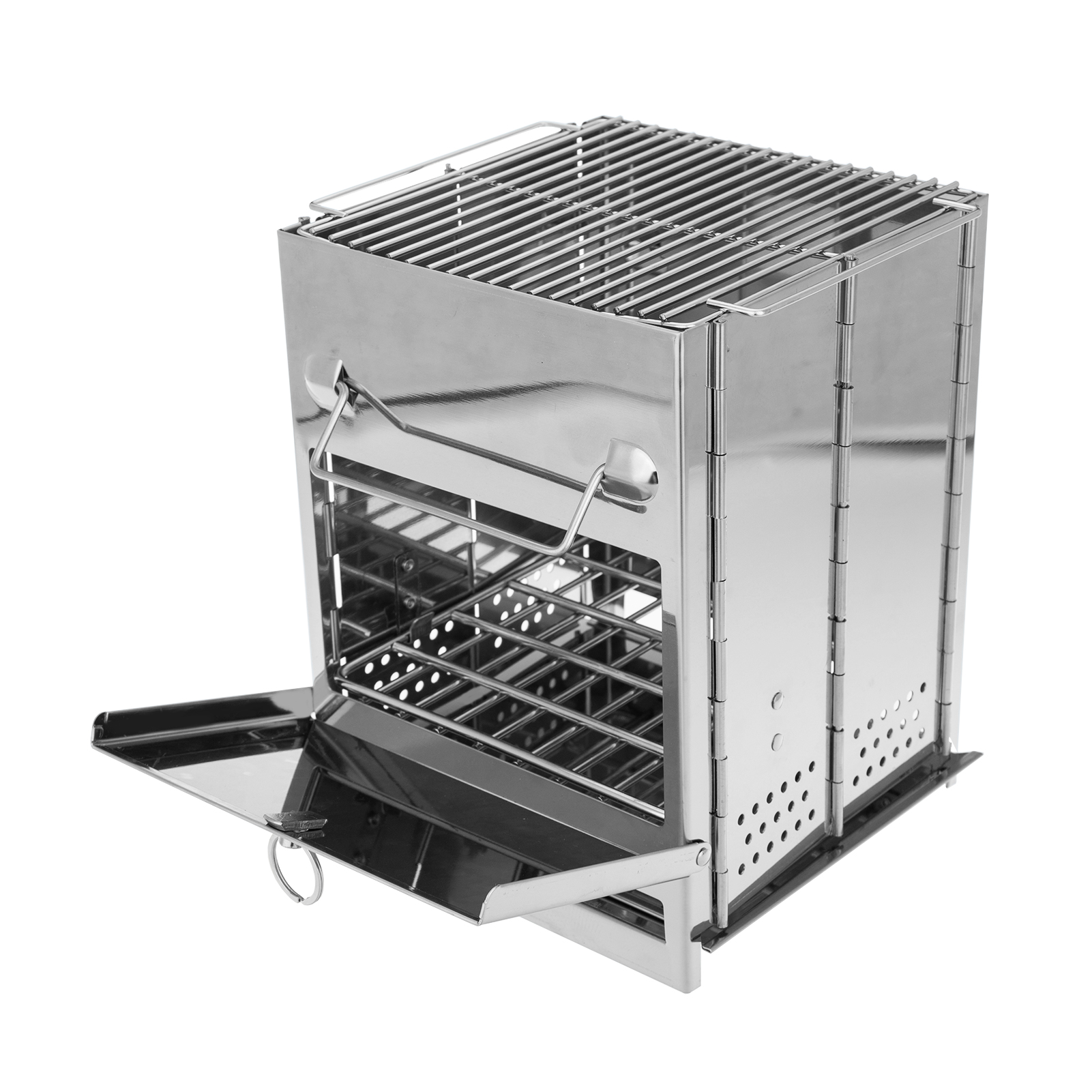 Bếp nướng di động nhỏ bằng thép không gỉ có thể gập lại