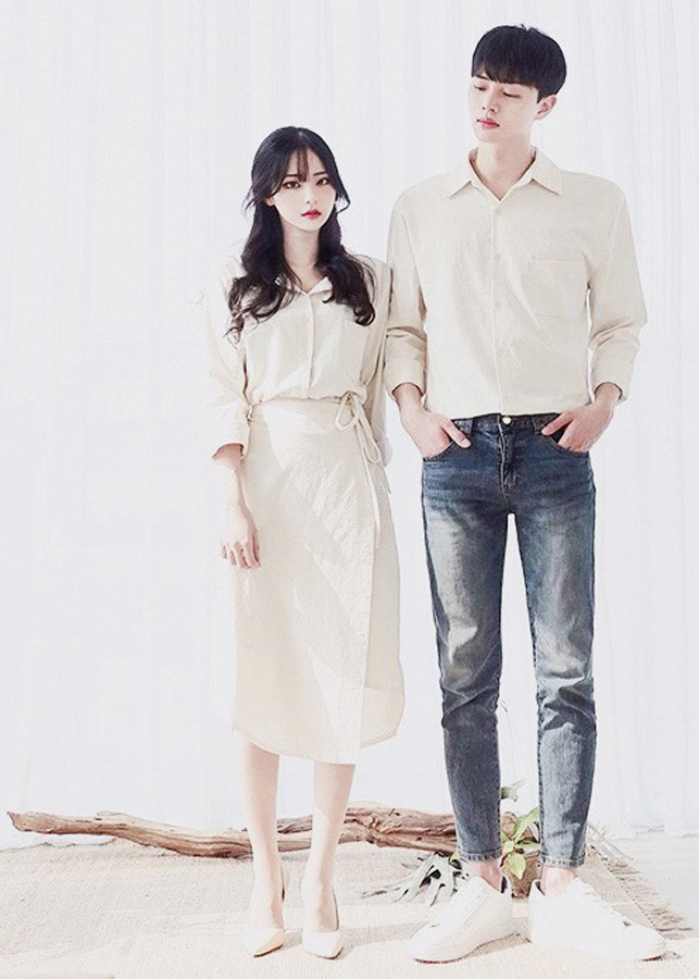 Váy đôi trắng đi biển