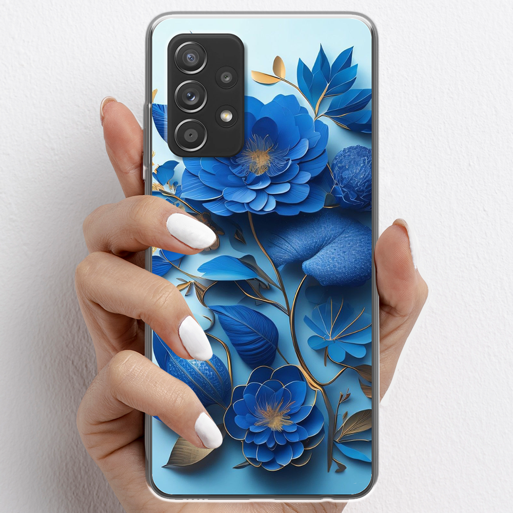 Ốp lưng cho Samsung Galaxy A52 , Samsung Galaxy A52s 5G nhựa TPU mẫu Hoa xanh dương