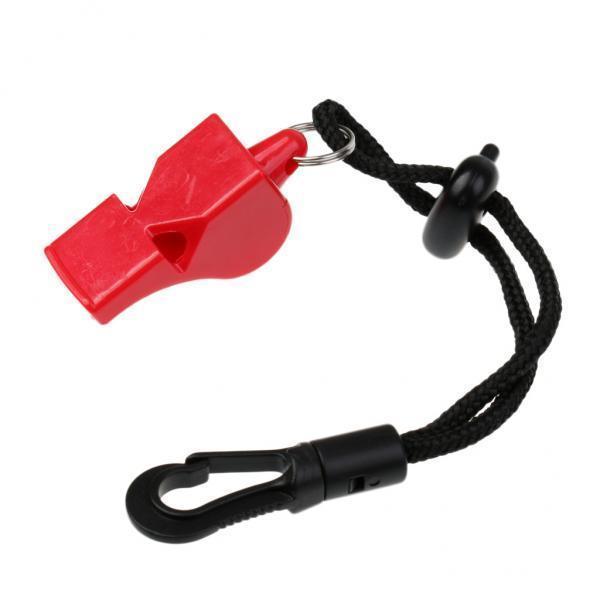 2-5pack Emergency Whistle with Clip On Lanyard for Outdoor Kayak Boat Safety Red