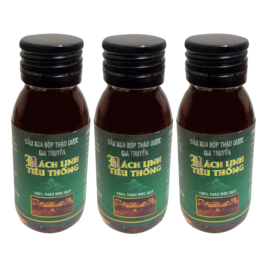 Combo 3 Chai Dầu Xoa Bóp Bách Linh Tiêu Thống (60ml/ Chai)