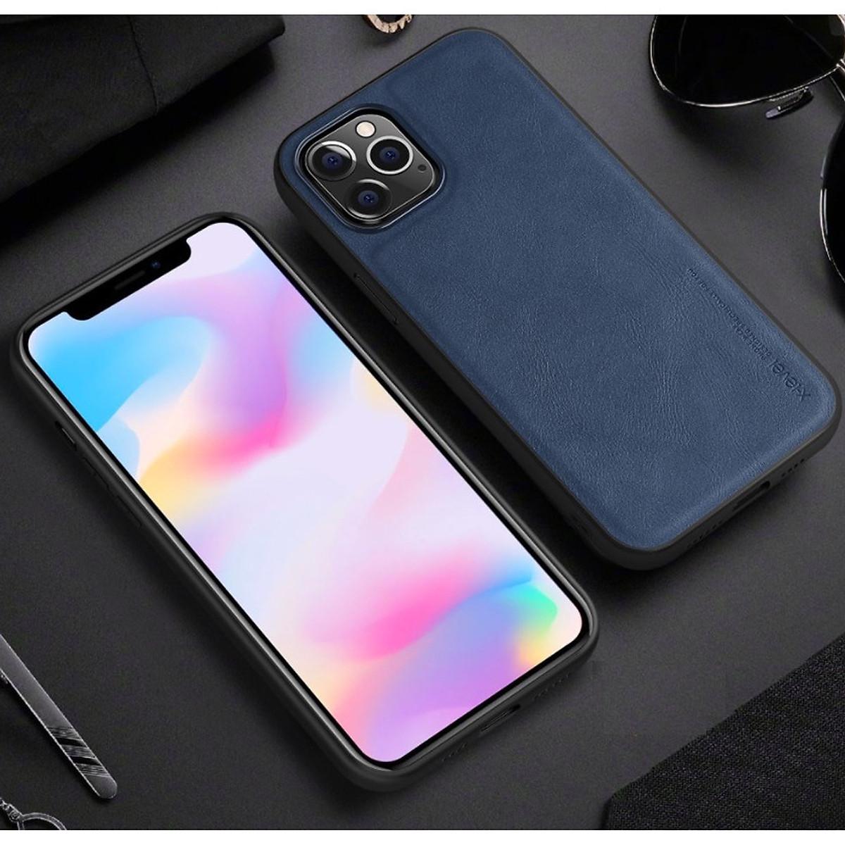 Ốp lưng X-level da dành cho iPhone viền đen dẻo, lưng da cao cấp , chống bụi bẩn, chống vân tay - hàng chính hãng