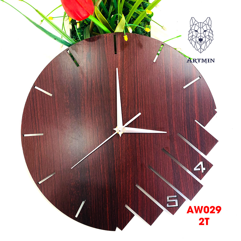 AW029 - Đồng Hồ Gỗ Decor Đương Đại – Đồng Hồ Treo Tường Trang Trí Nhà Đẹp