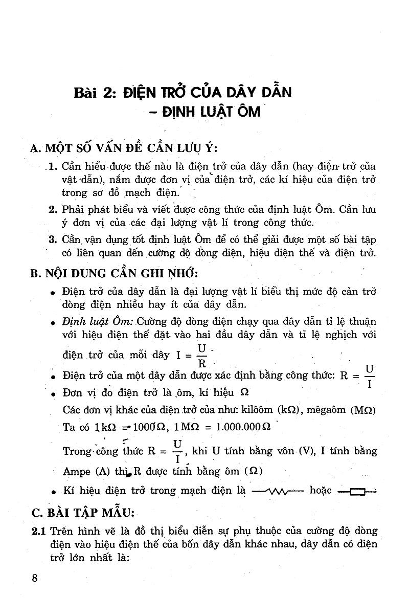 Để Học Tốt Vật Lí 9 (Tái Bản 2018)