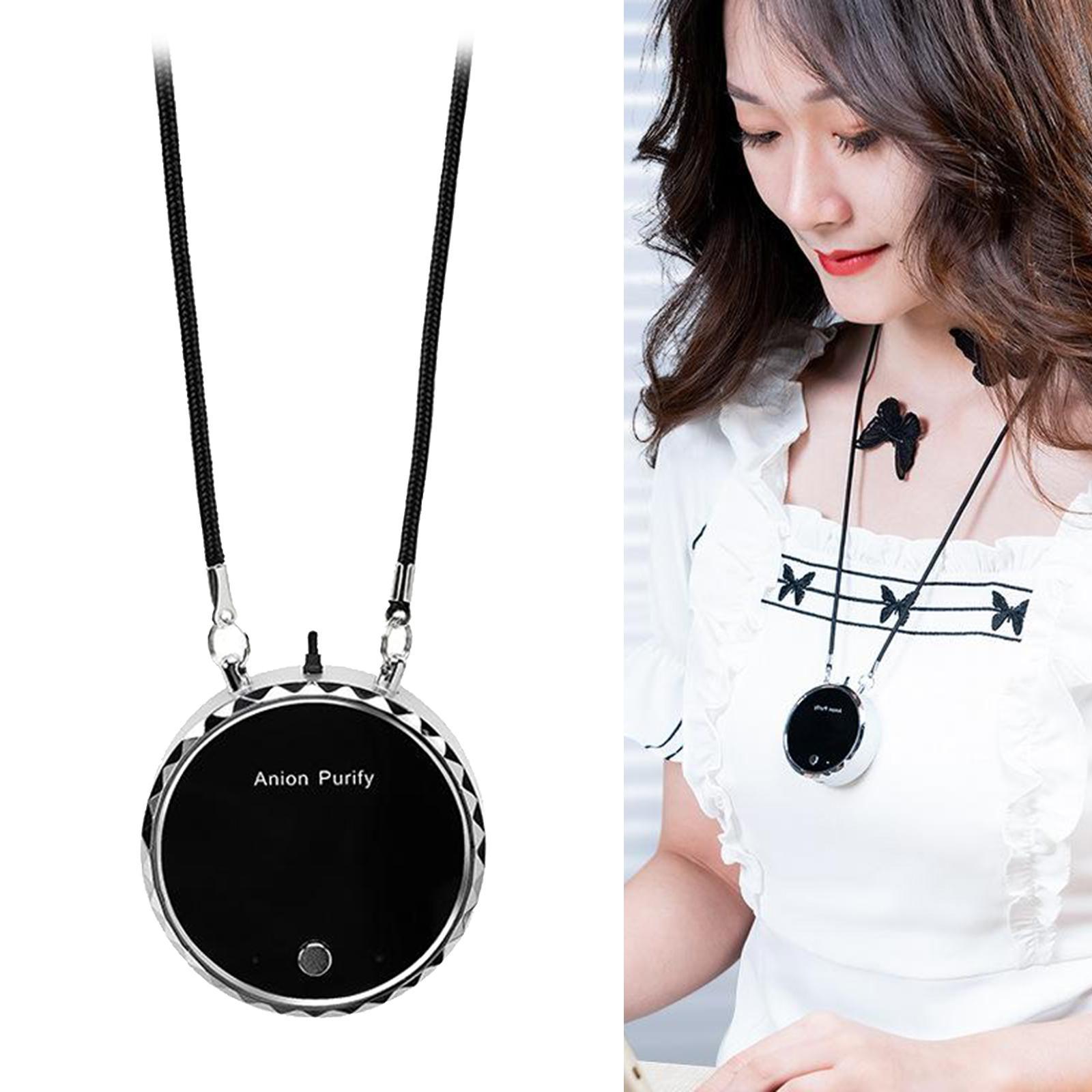 USB Portable Wearable Air Purifier Personal Mini Air Necklace Freshener