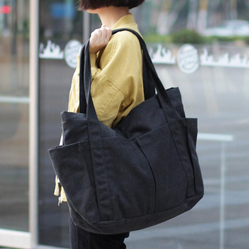 Túi vải thời trang canvas tote đựng đồ quần áo thời trang 2021