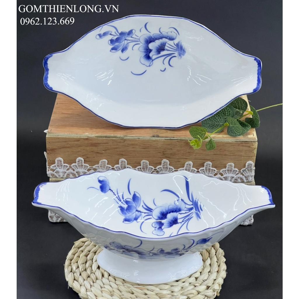 Đĩa Gà Thắp Hương Nguyên Con - Bộ Đĩa Gà Bát Tràng - Đồ Thờ Cúng - Gốm Thiên Long