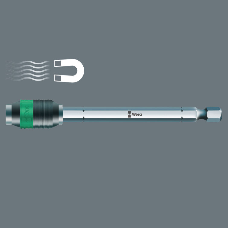Đầu chuyển nối dài 1/4" Wera 05052504001 889/4 R Rapidaptor Universal Bit Holder dài 100mm tháo lắp nhanh