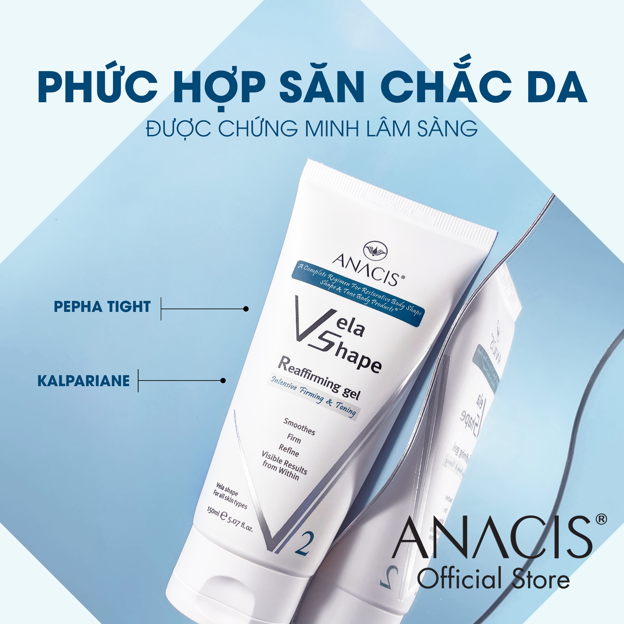 Gel lạnh dưỡng ẩm, săn chắc cơ thể Velashape Reaffirming Gel thương hiệu Anacis 150ml