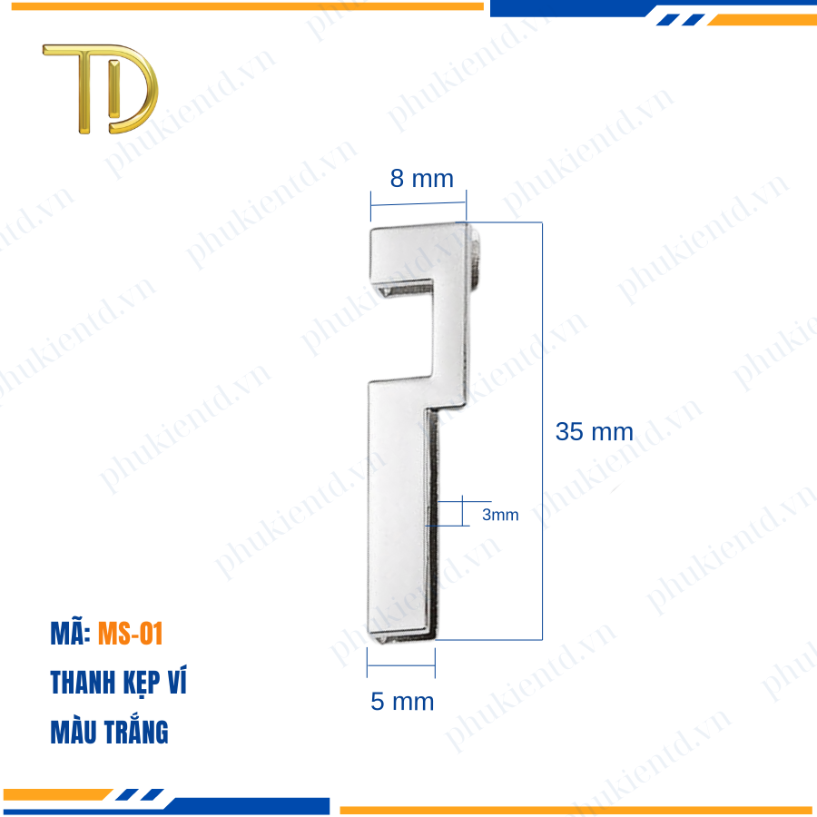 Thanh kẹp ví, kẹp ví tiền, kẹp kim loại, công nghệ mạ điện độ bền 5 - 8 năm