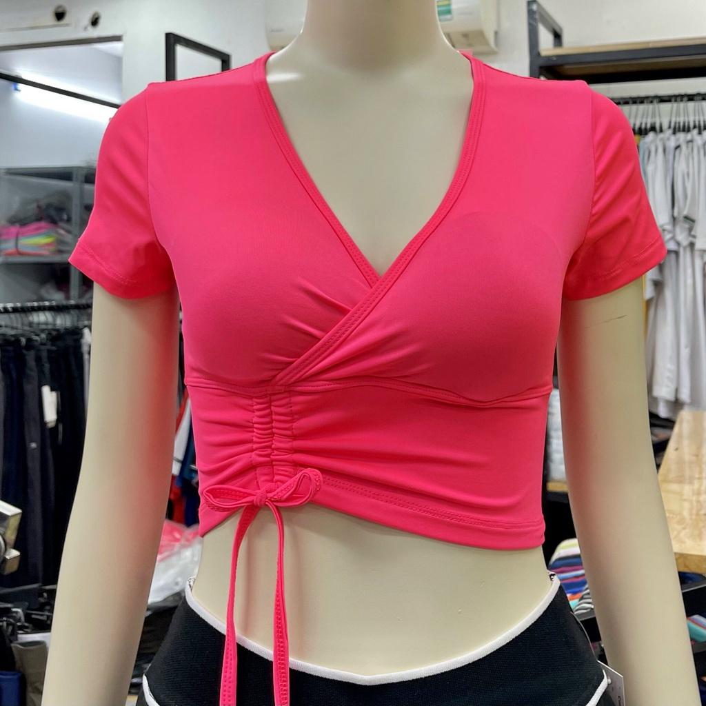 Áo Croptop Tập Gym, Yoga Dây Rút Buộc Nơ CH090