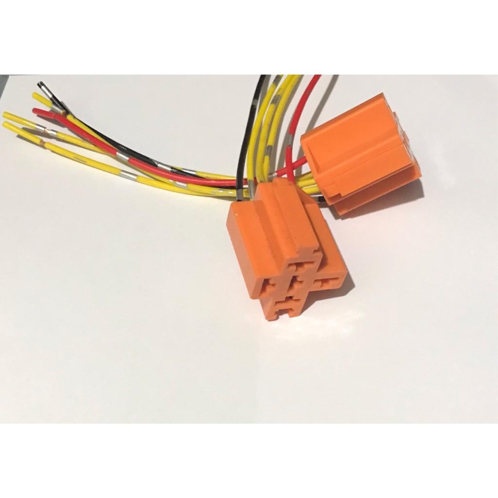 Combo 2 Rắc cắm rơ le 4 - 5 chân màu cam