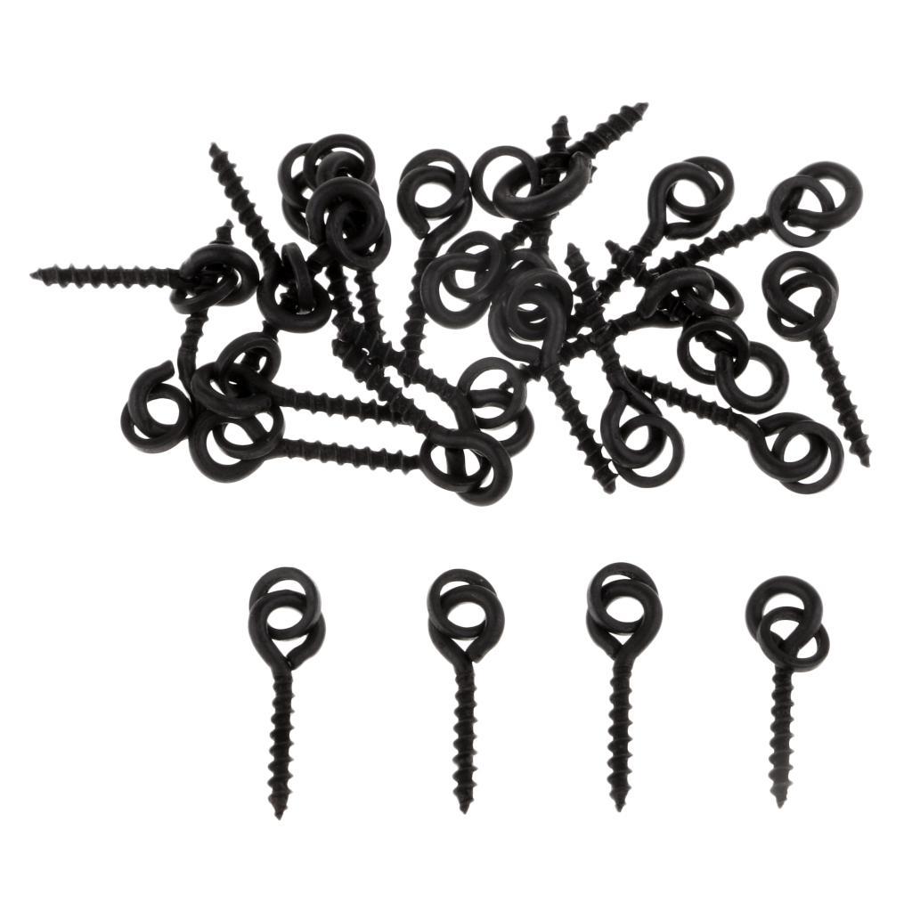 25pcs Carp Boilie Screw with Ring Bait Tool Chod Rigs Fishing Accessories
