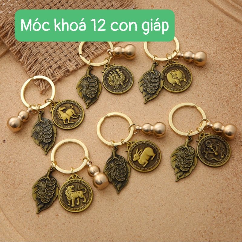 Móc Khóa Xe Máy Ô Tô 12 Con Giáp Phong Thủy THEO BẢN MỆNH