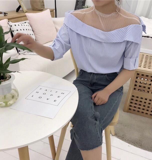 ÁO SỌC PHỐI LƯỚI QUẢNG CHÂU