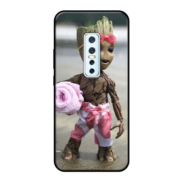 Ốp lưng điện thoại Vivo V17 PRO viền silicon dẻo TPU  hình Baby Groot - Hàng chính hãng