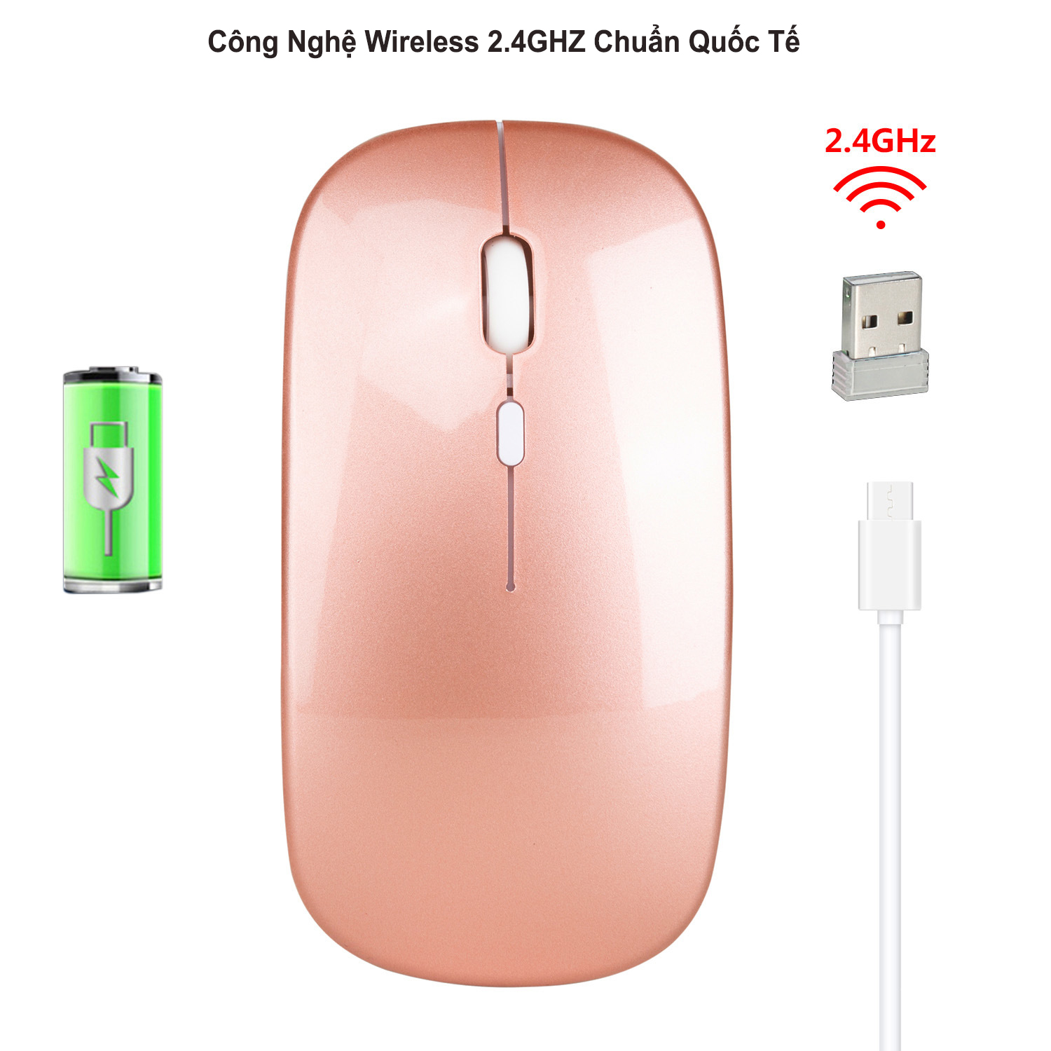 Chuột không dây Bluetooth  HXSJ M90 - Hàng chính hãng