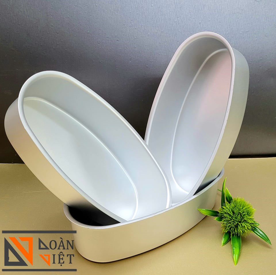 Khuôn Bánh Mì Hoa Cúc Oval - Đúc Nguyên Khối khuôn dày. Khuôn lớn 22,5cm. Dụng Cụ Làm Bánh, khuôn bánh nướng hấp TRUYỀN THỐNG bánh bông lan, bánh mì, bánh bò, bánh da lợn, rau câu, nhấn xôi, chứa đựng bảo vệ thực phẩm