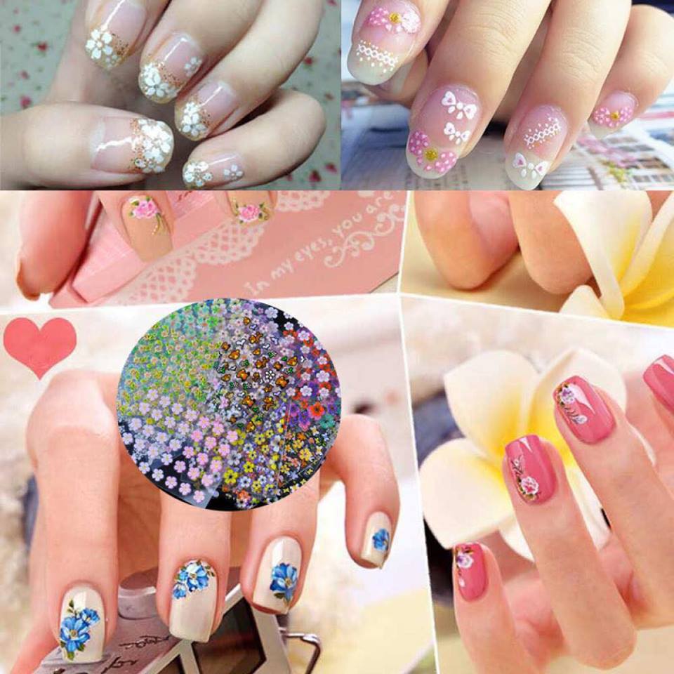 Combo 10 tấm decal dán móng nghệ thuật Nail art Enjoy J350