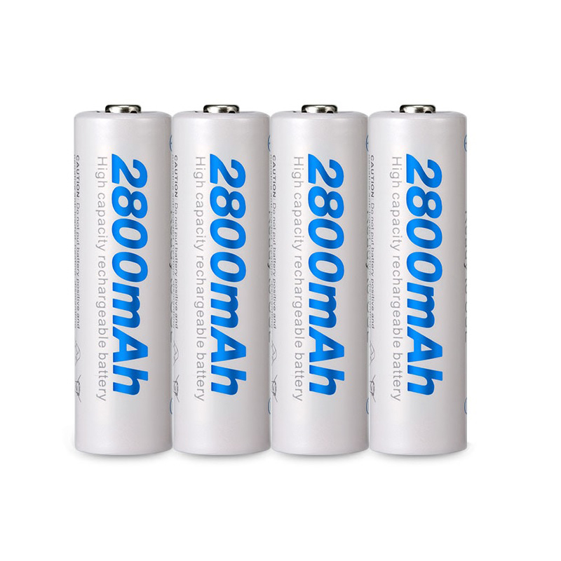 Combo 4 pin sạc AA Beston 2800mah - kèm hộp nhựa đựng pin (Trắng) HÀNG NHẬP KHẨU