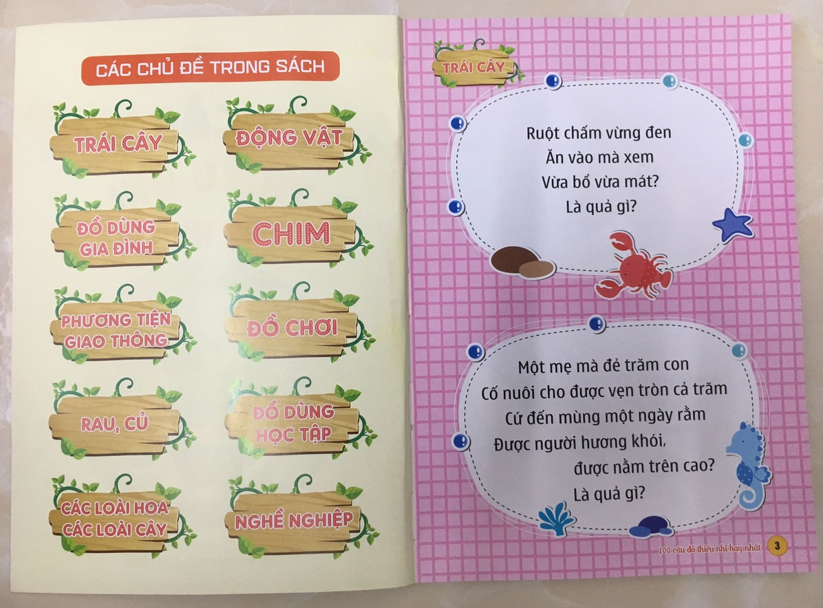 100 câu đố thiếu nhi hay nhất