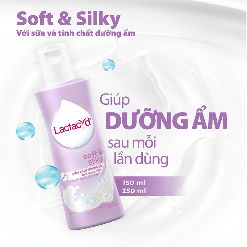 Bộ 3 chai Dung Dịch Vệ Sinh Phụ Nữ Lactacyd Lactacyd Soft & Silky Dưỡng Ẩm 250ml/chai