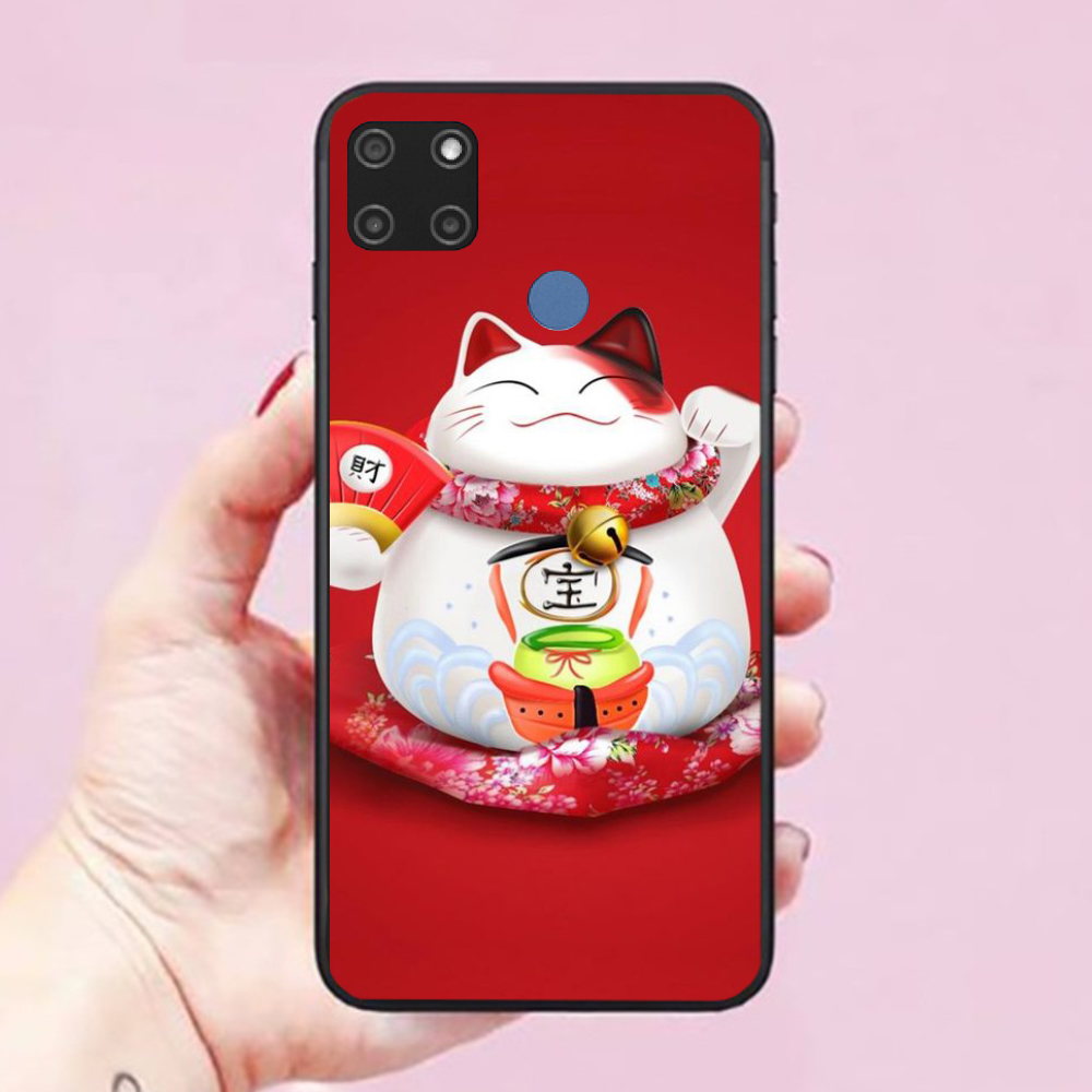 Ốp lưng điện thoại dành cho Realme C12 Hình Mèo Thần Tài