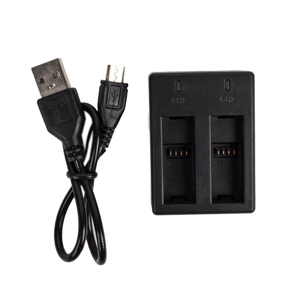 Dual Battery Charger with Micro USB Type C Cable 2 Channel for Hero5