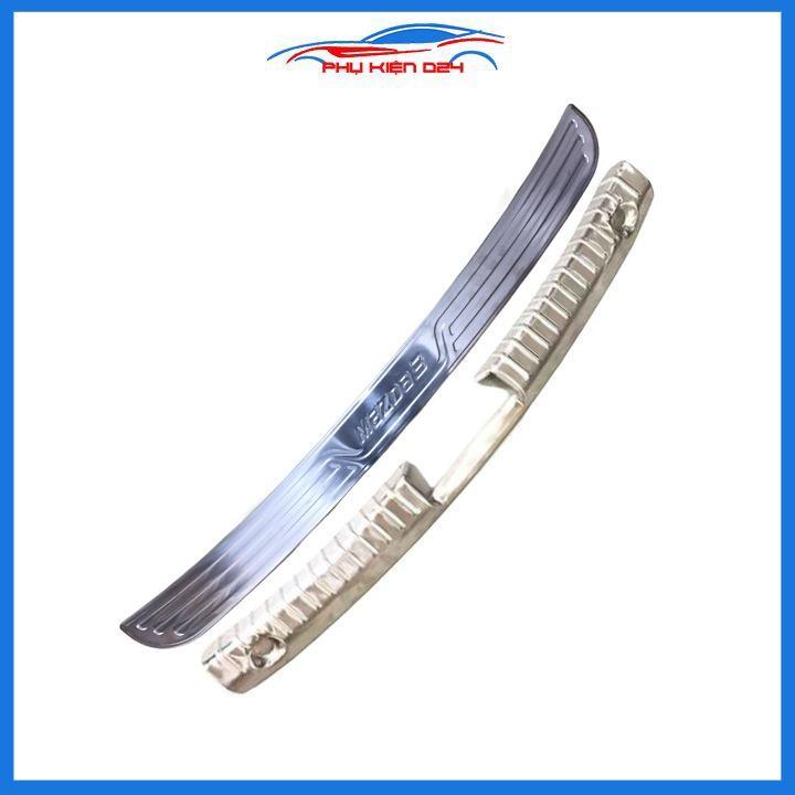 Ốp chống trầy cốp Mazda 3 2015-2016-2017-2018-2019 Sedan inox sáng bóng bảo vệ xe chống va đập