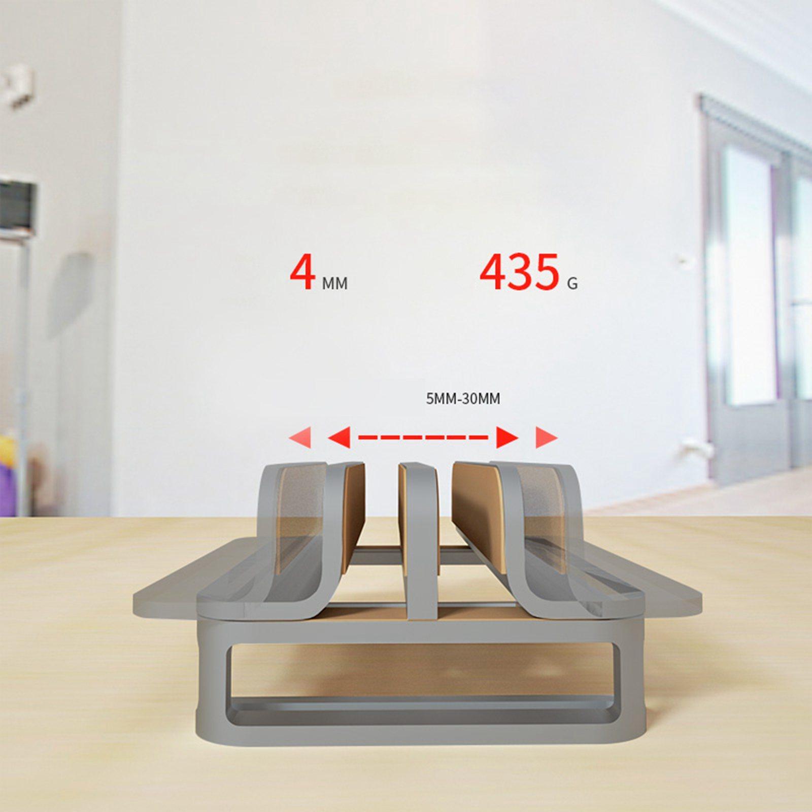 Adjustable Bracket Accessories,2 Slots Modern Compact Holder Organizer, Vertical Laptop Stand PC Cooling Base Notebook Holder for Home Desks Office