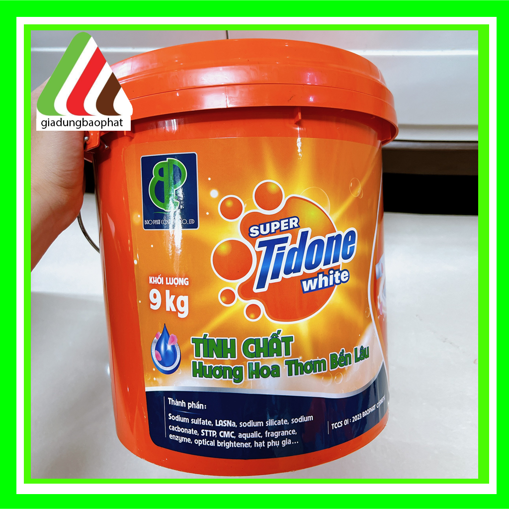 Bột Giặt Xô 9kg - Tidone Tinh Chất Hương Hoa Thơm Bền Lâu