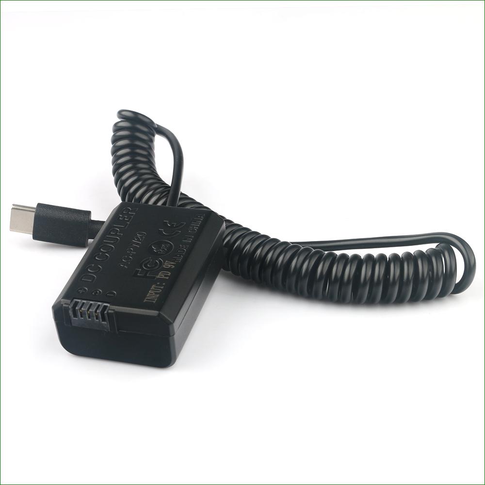 AC-PW20 PD USB Type-C NP-FW50 Bộ điều hợp năng lượng pin giả DC cho Sony A7 A7S A7R A7R II A7S II A7RM2 ILCE-7RM2