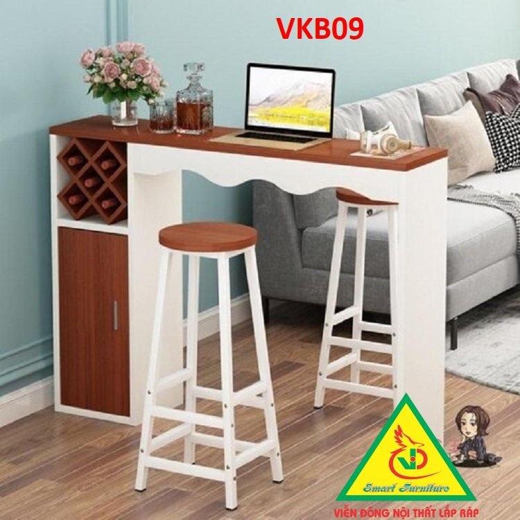 Hình ảnh Quầy bar mini kết hợp tủ rượu VKB09 ( không kèm ghế) - Nội thất lắp ráp Viendong Adv