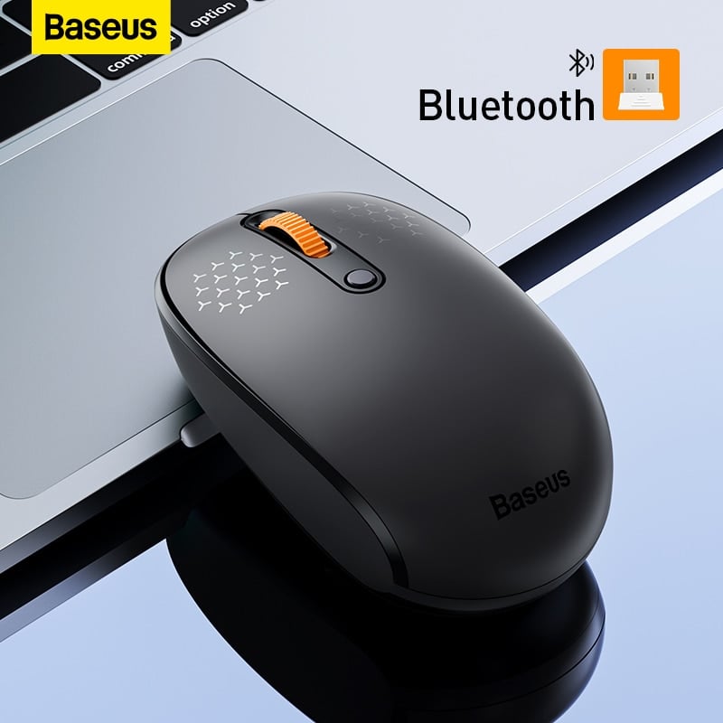 Chuột không dây Baseus F01B Tri-Mode Wireless Mouse  Bluetooth &amp; 2.4GHz- hàng chính hãng