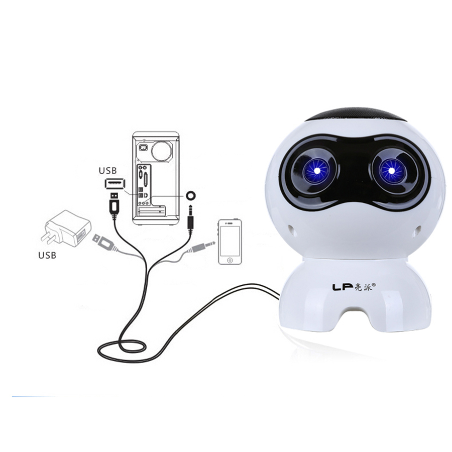 Loa Vi Tính Laptop Để Bàn Nghe Nhạc Mini Q900 Hình Robot Âm Thanh Siêu Trầm Sống Động hàng nhập khẩu