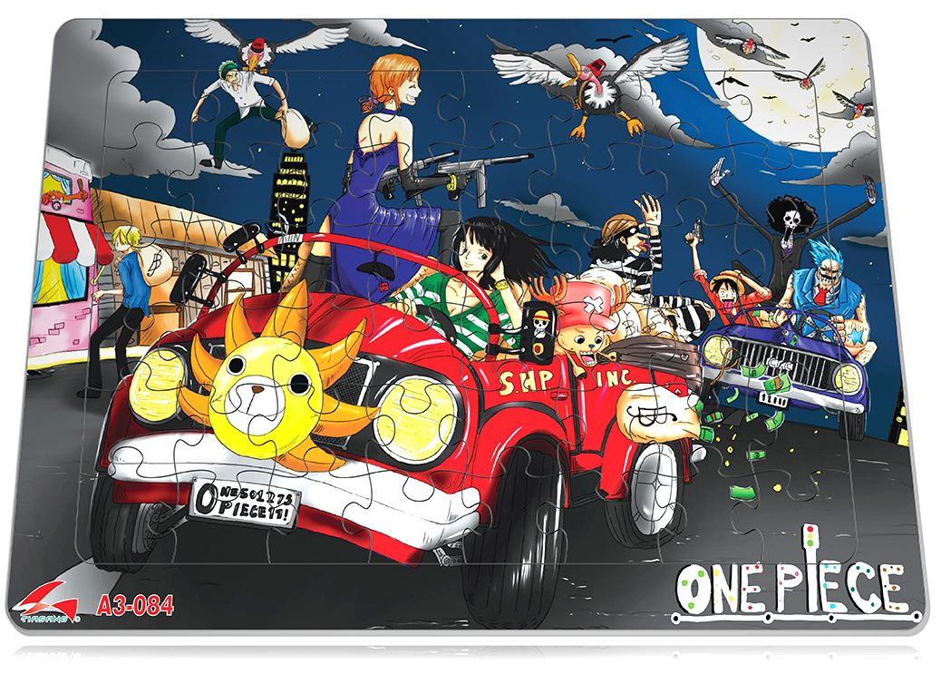 Xếp hình Tia Sáng One piece - Tặng kèm câu đố mặt sau cho bé