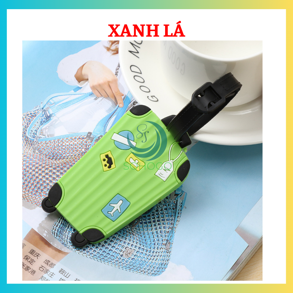 [CHỌN MÀU]- Thẻ đeo hành lý/ nametag chống thất lạc vali/ balo-Thẻ đeo bảng tên nhựa dẻo cao cấp cho bé