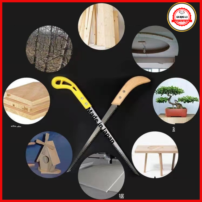 Cưa cành cầm tay mini JAPAN cưa lách cưa góc cây hẹp bằng thép không gỉ
