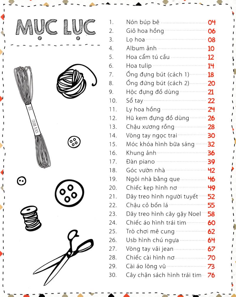Sách 30 Mẫu Handmade Cực Xinh Mẹ Và Bé Cùng Làm