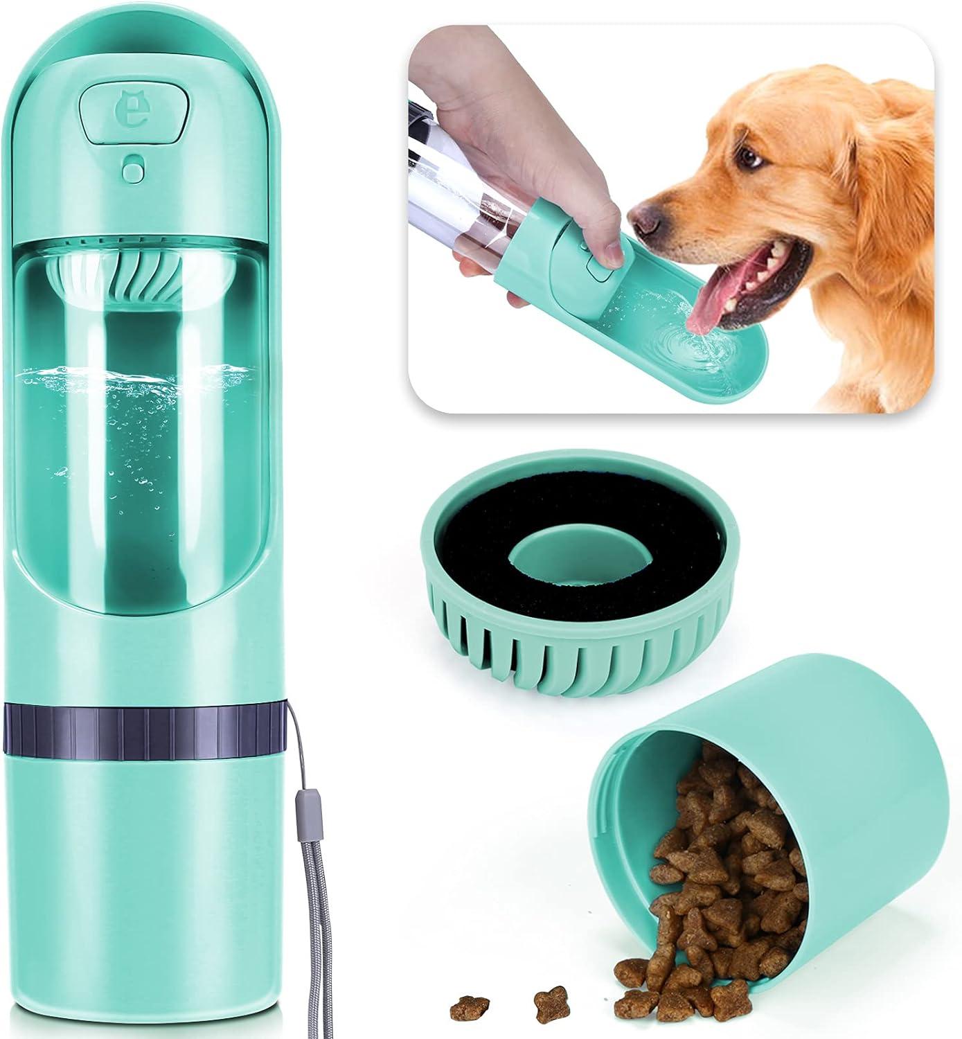 Bình Nước Cho Chó, Bình Nước Du Lịch Di Động 300+130ML Cho Chó Mèo Pet Walk Travel